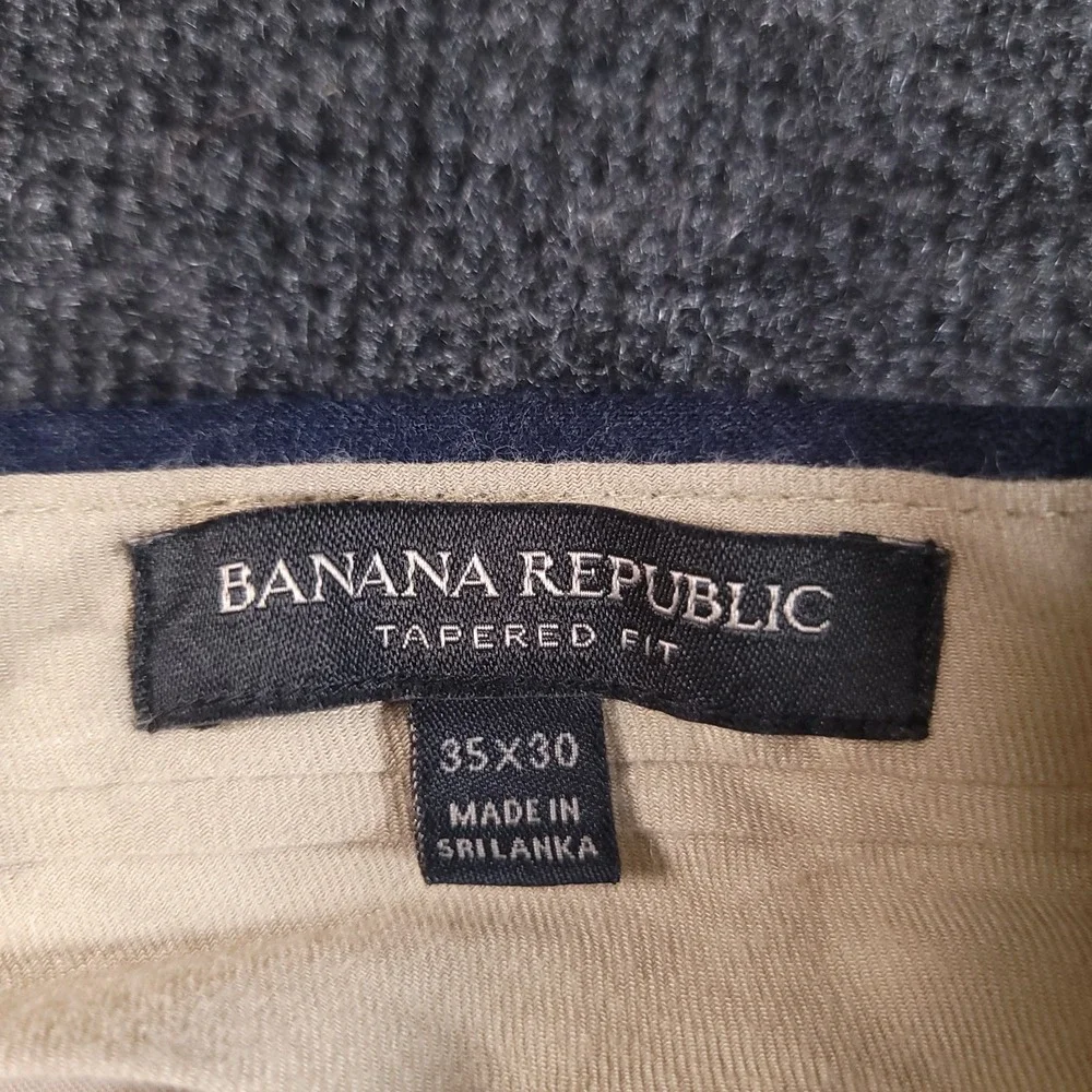 Banana Republic 35x30‎ Vitale Barberis Canonico Flannel 120s Navy Pants *Flaws*